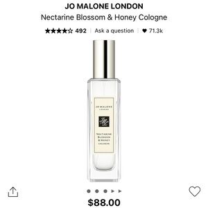 Jo Malone Nectarine Blossom & Honey Cologne